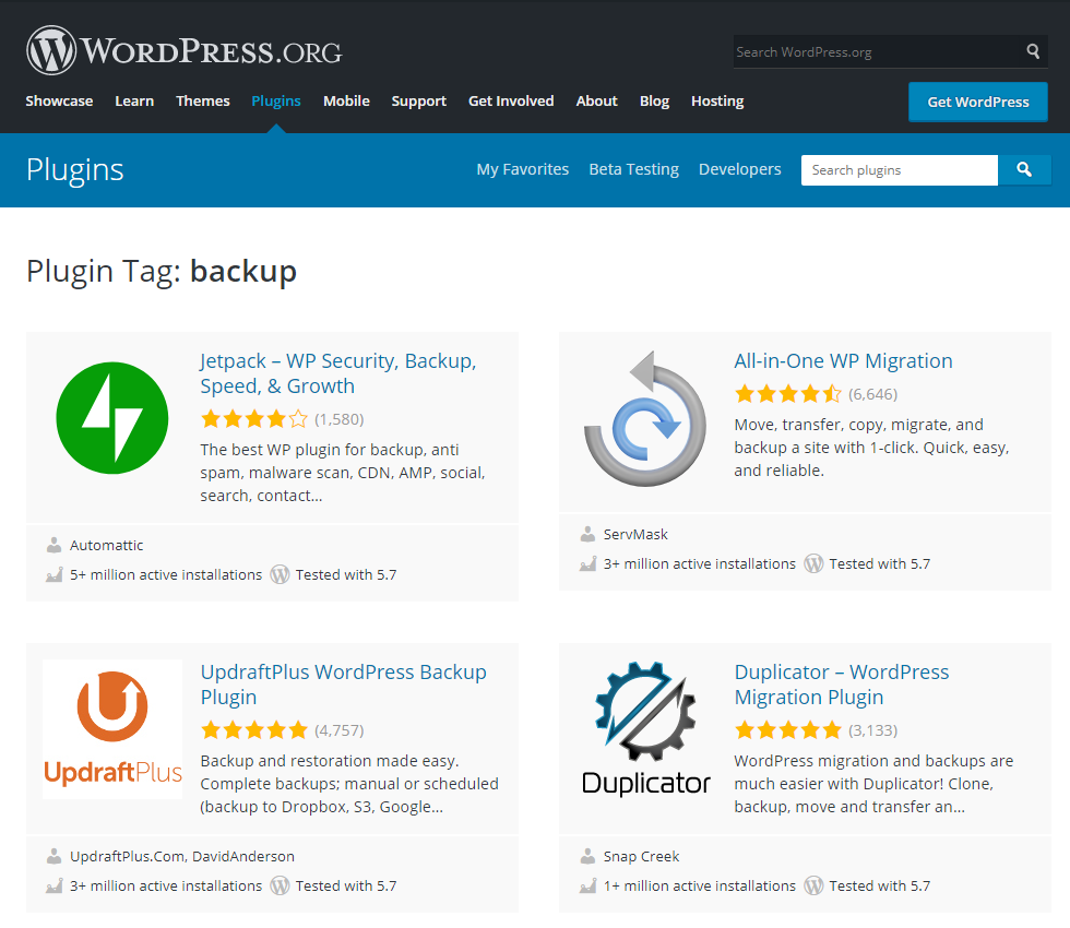 WordPress网站怎么备份到本地？WordPress网站备份方法之插件备份